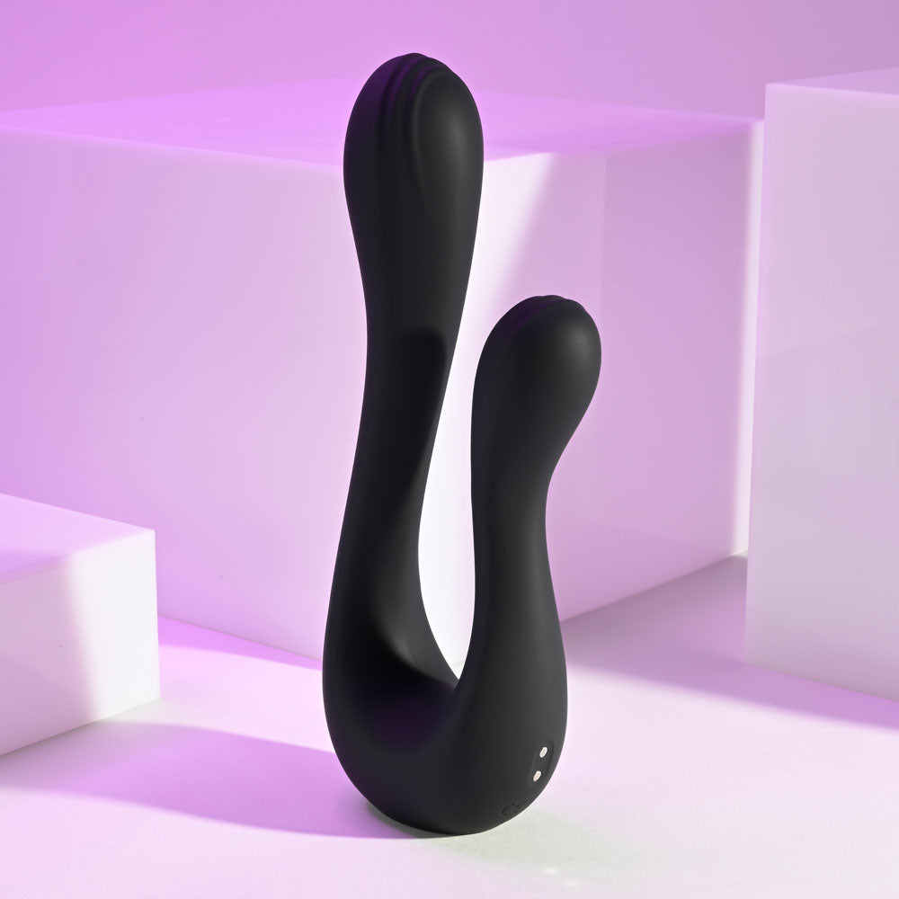 Playboy Pleasure The Swan - Dual Ended Vibrator - Black