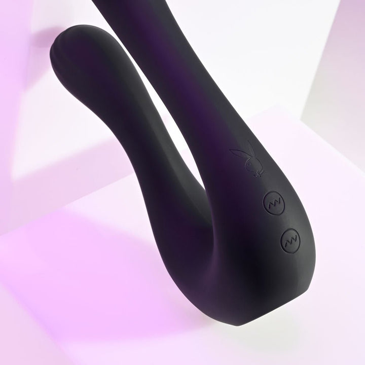 Playboy Pleasure The Swan - Dual Ended Vibrator - Black