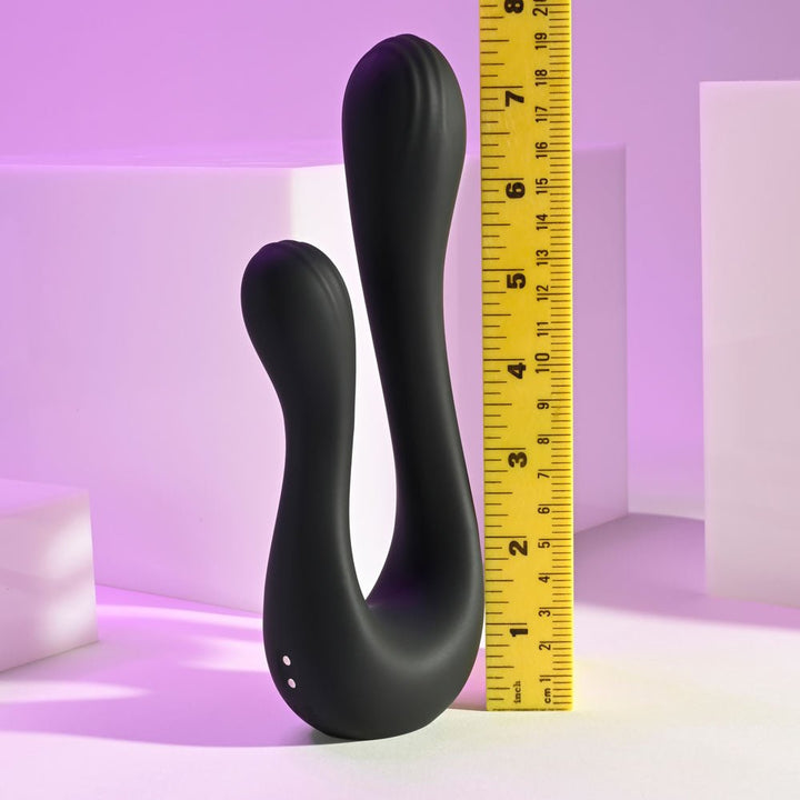 Playboy Pleasure The Swan - Dual Ended Vibrator - Black