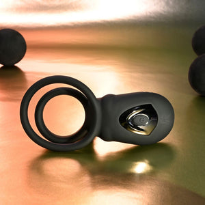 Playboy Pleasure Just Right - Vibrating Cock Ring - Black