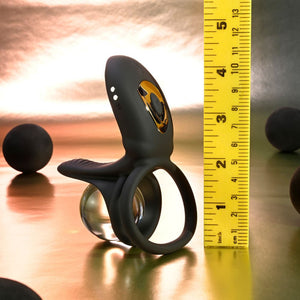 Playboy Pleasure Just Right - Vibrating Cock Ring - Black