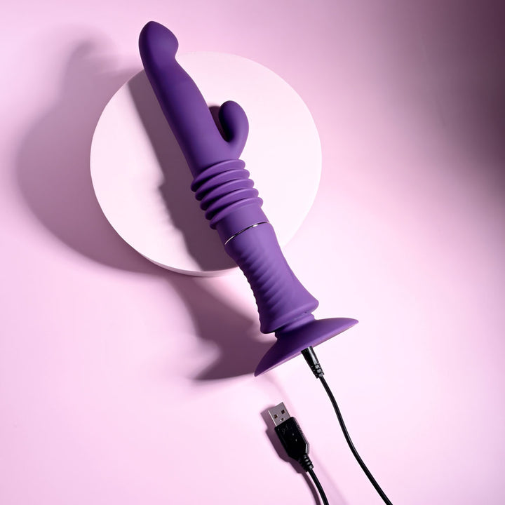 Playboy Pleasure Hoppy Ending Rabbit Vibrator - Purple