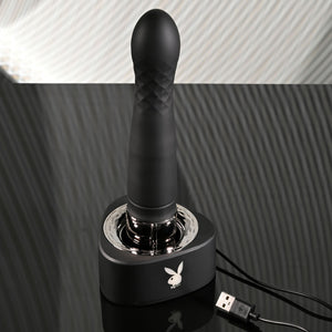 Playboy Pleasure - Pleasure Zone - Vibrator With Charging Dock - Black