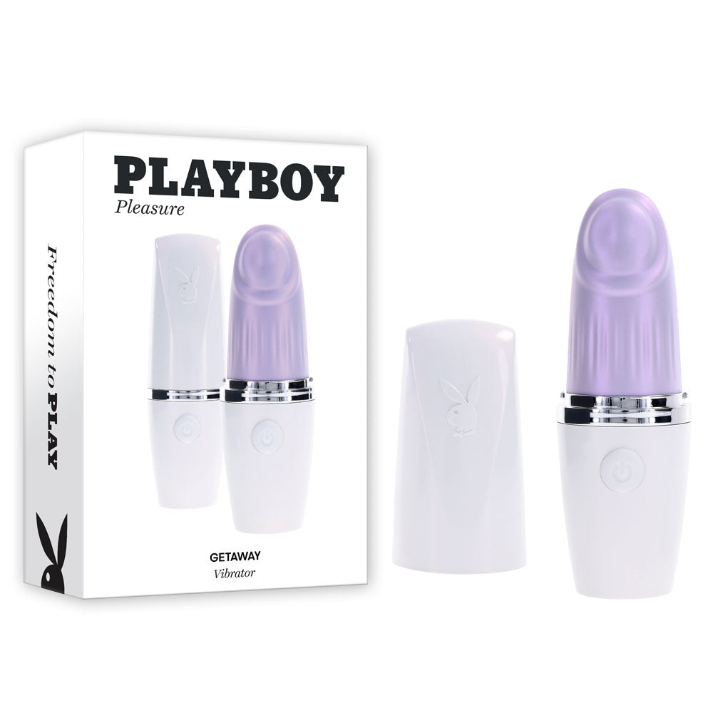 Playboy Pleasure Getaway - Tapping Stimulator - White/Purple