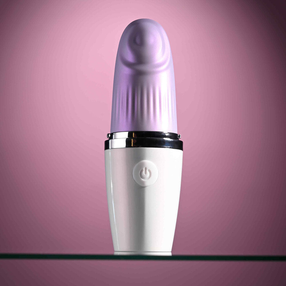 Playboy Pleasure Getaway - Tapping Stimulator - White/Purple