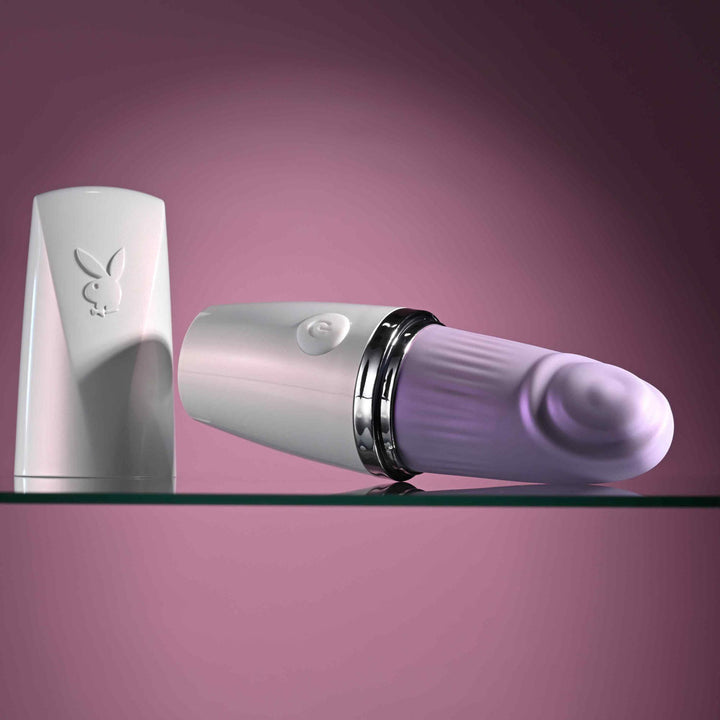 Playboy Pleasure Getaway - Tapping Stimulator - White/Purple