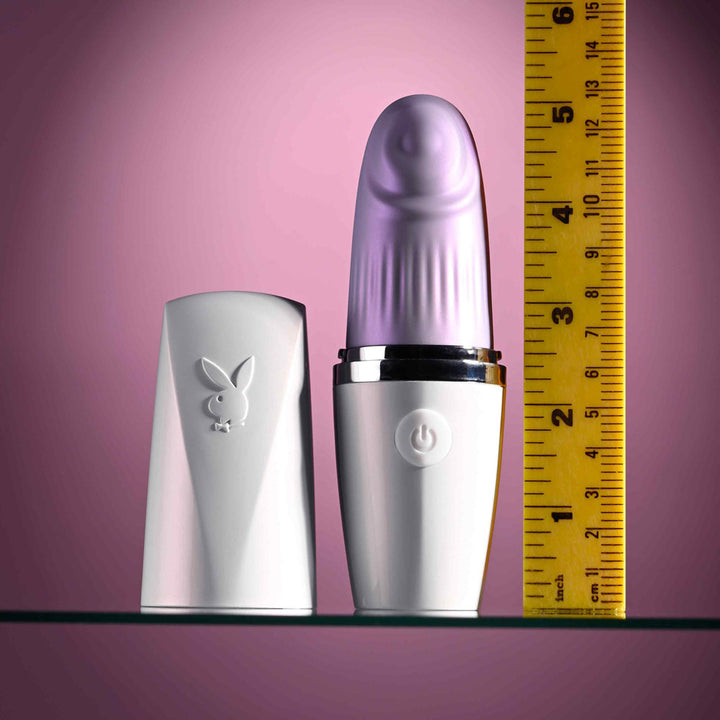 Playboy Pleasure Getaway - Tapping Stimulator - White/Purple