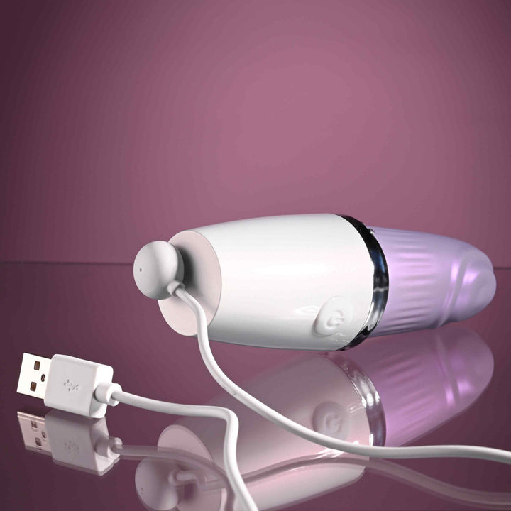 Playboy Pleasure Getaway - Tapping Stimulator - White/Purple