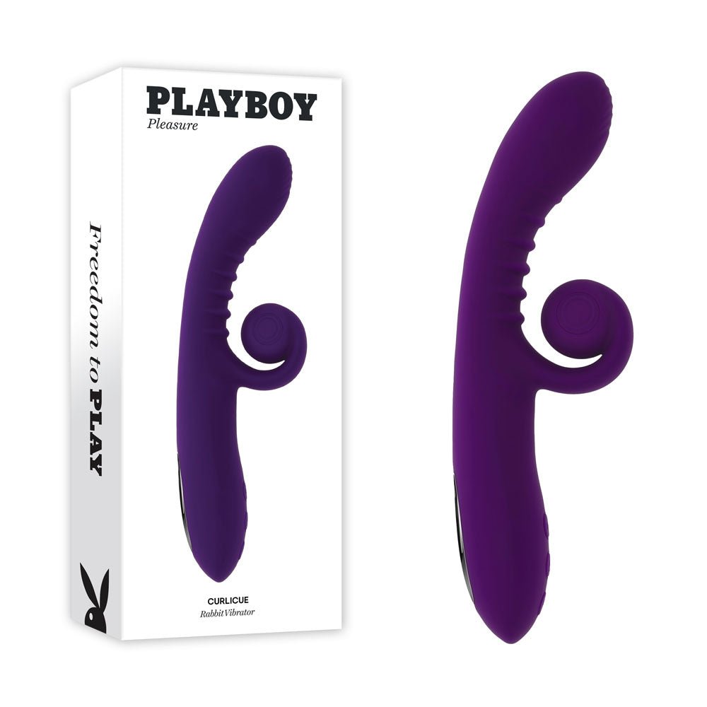 Playboy Curlicue - Rabbit Vibrator - Purple