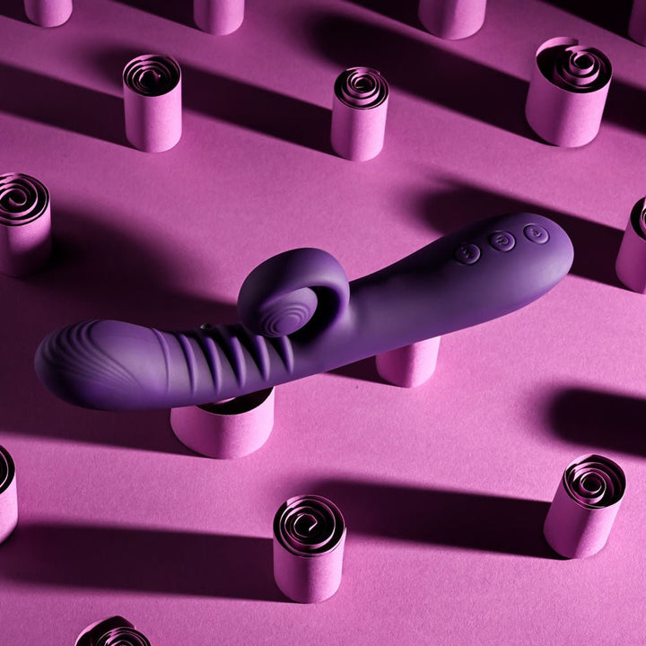 Playboy Curlicue - Rabbit Vibrator - Purple