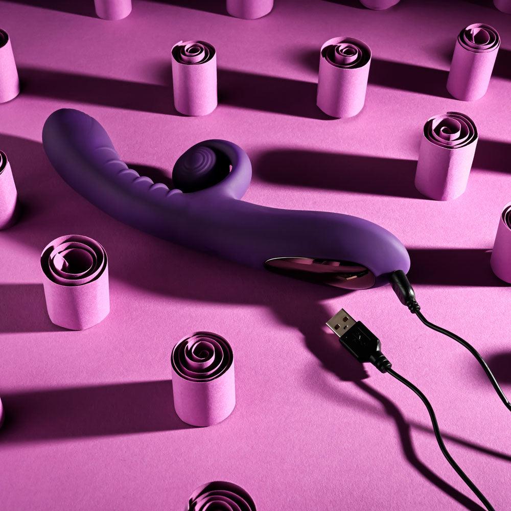 Playboy Curlicue - Rabbit Vibrator - Purple