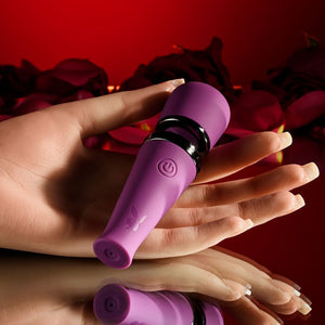 Playboy Pleasure Mic Drop - Mini Wand Vibrator - Purple