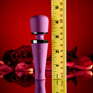 Playboy Pleasure Mic Drop - Mini Wand Vibrator - Purple