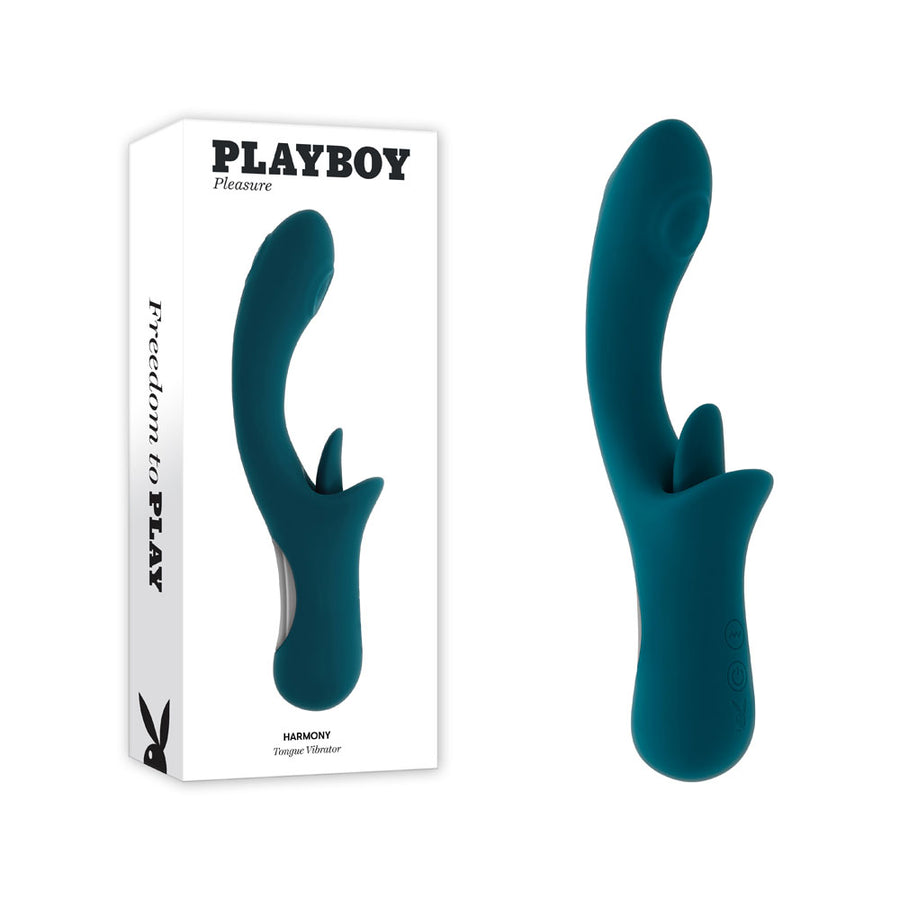 Playboy Pleasure Harmony - Vibrator with Clitoral Flicker - Blue