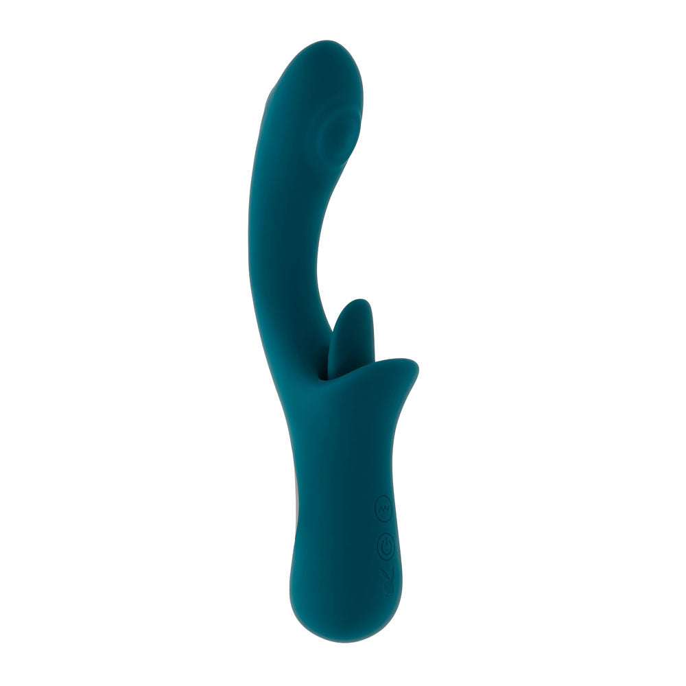 Playboy Pleasure Harmony - Vibrator with Clitoral Flicker - Blue