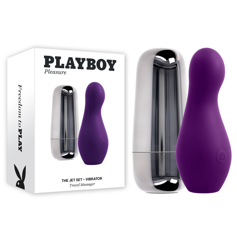 Playboy Pleasure The Jet Set - Vibrator With Charging Case - Purple