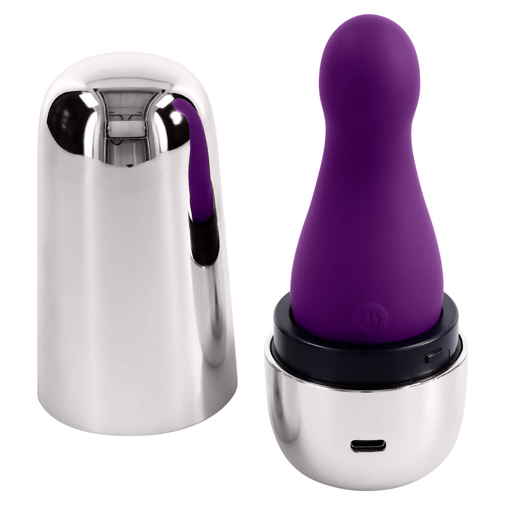 Playboy Pleasure The Jet Set - Vibrator With Charging Case - Purple