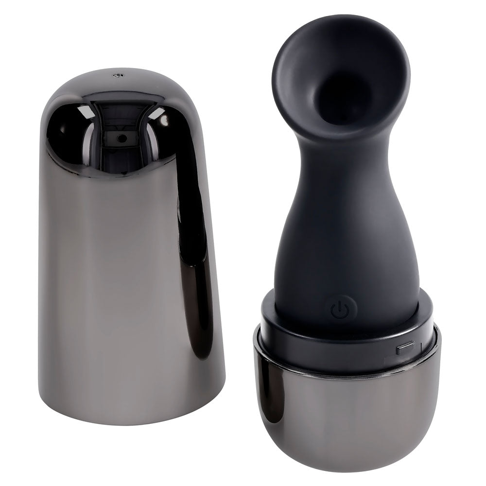 Playboy Pleasure The Jet - Sucker Clit Stimulator With Charging Case - Black