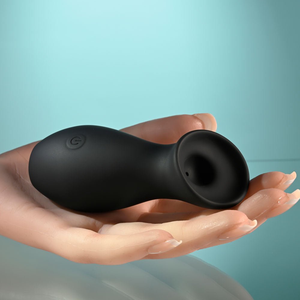 Playboy Pleasure The Jet - Sucker Clit Stimulator With Charging Case - Black