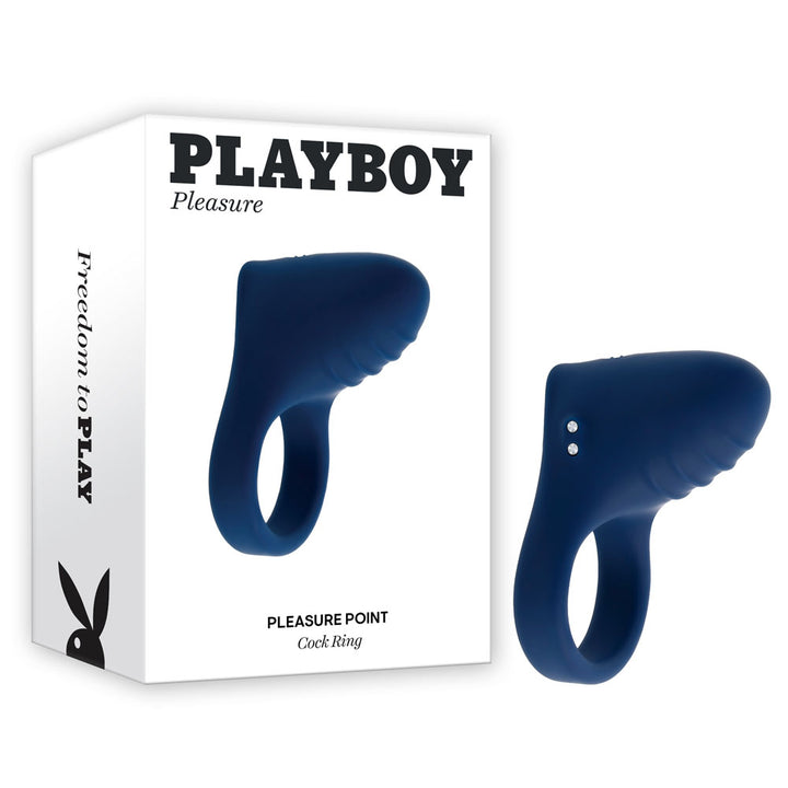 Playboy Pleasure Pleasure Point - Vibrating Cock Ring - Blue