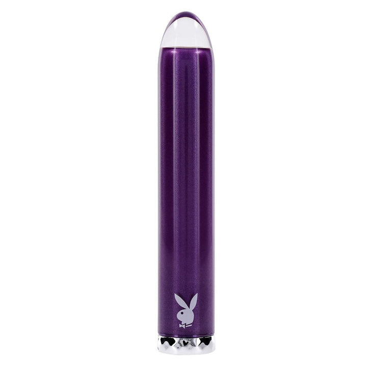 Playboy Pleasure Amethyst - Glass Tipped Mini Vibrator - Purple