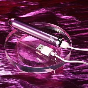 Playboy Pleasure Amethyst - Glass Tipped Mini Vibrator - Purple