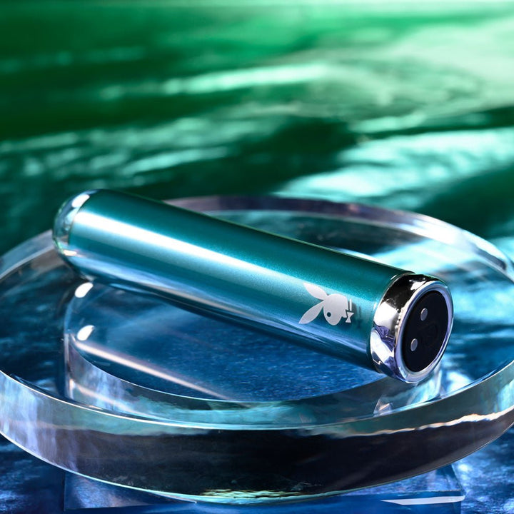 Playboy Pleasure Emerald - Glass Tipped Bullet - Blue