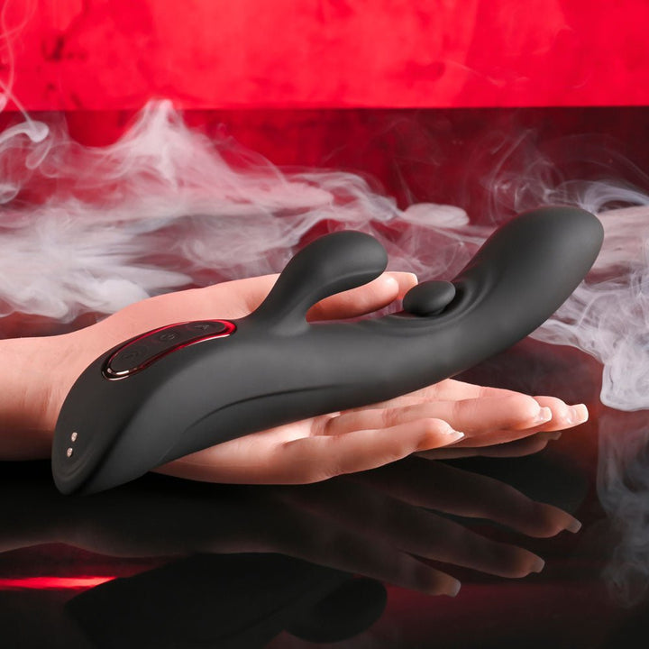 Playboy Pleasure That's The Spot - Rabbit Vibrator With G-Tapper - Black