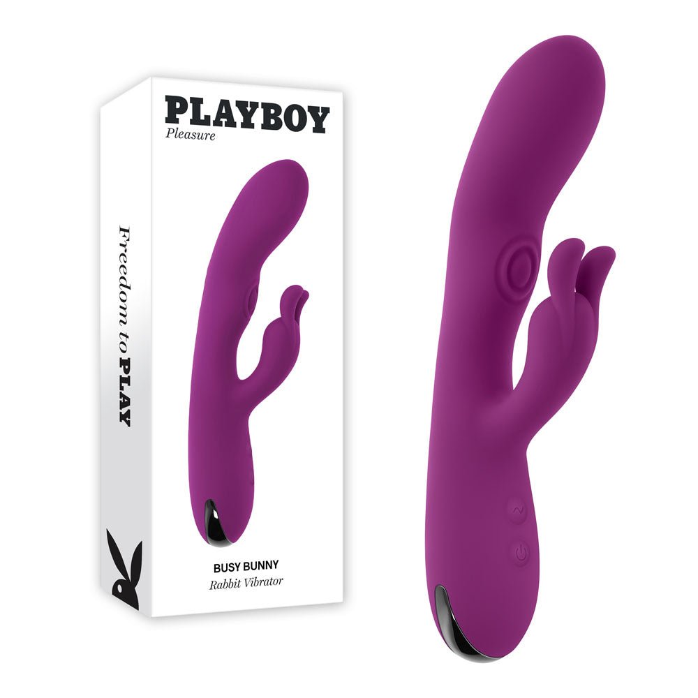 Playboy Pleasure Busy Bunny  - Rabbit Vibrator with Tapping Shaft - Purple