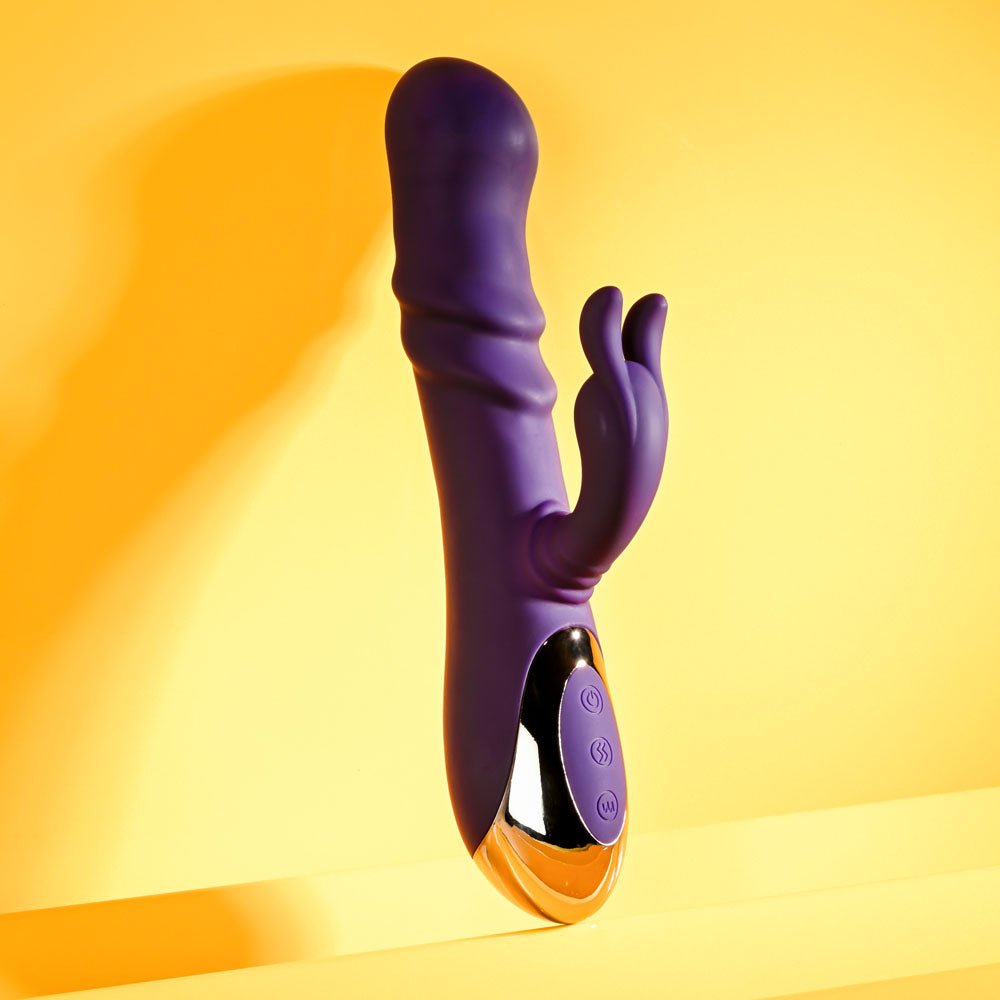 Playboy Pleasure Bunny Punch - Twirling Rabbit Vibrator - Purple
