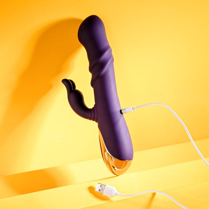Playboy Pleasure Bunny Punch - Twirling Rabbit Vibrator - Purple