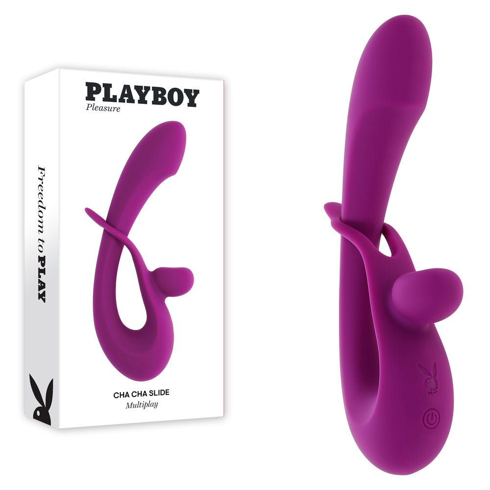 Playboy Pleasure Cha Cha Slide Rabbit Vibrator - Purple