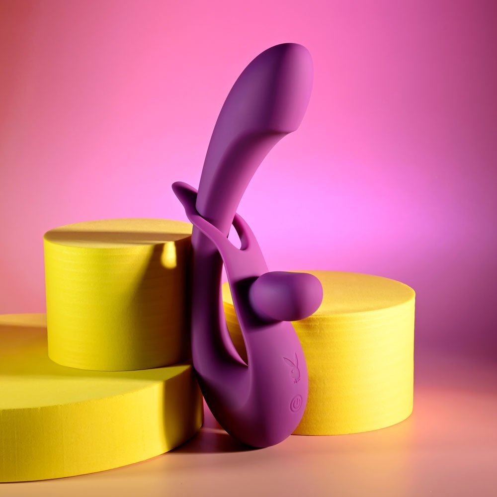 Playboy Pleasure Cha Cha Slide Rabbit Vibrator - Purple