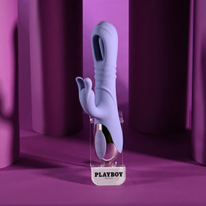 Playboy Pleasure Tap Me In - Rabbit Vibrator with Tapping Shaft - Purple