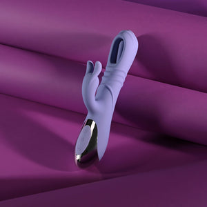 Playboy Pleasure Tap Me In - Rabbit Vibrator with Tapping Shaft - Purple