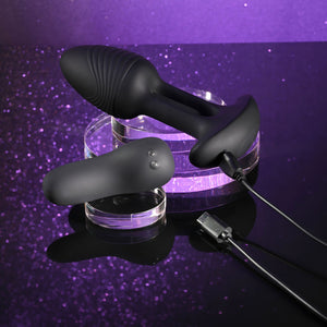 Playboy Pleasure Rim Shot Vibrating Butt Plug - Black
