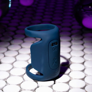 Playboy Pleasure Jet Pack - Vibrating Penis Harness - Dark Blue