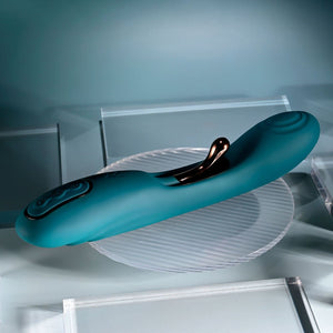 Playboy Pleasure Aurelie Vibrator with Internal Flicker - Green