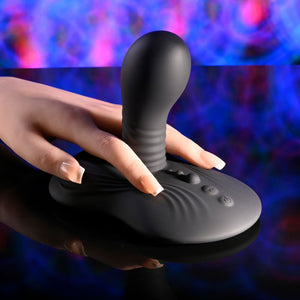 Playboy Pleasure Sittin & Spinnin - Spinning Vibrating Grinder Pad with Remote - Black