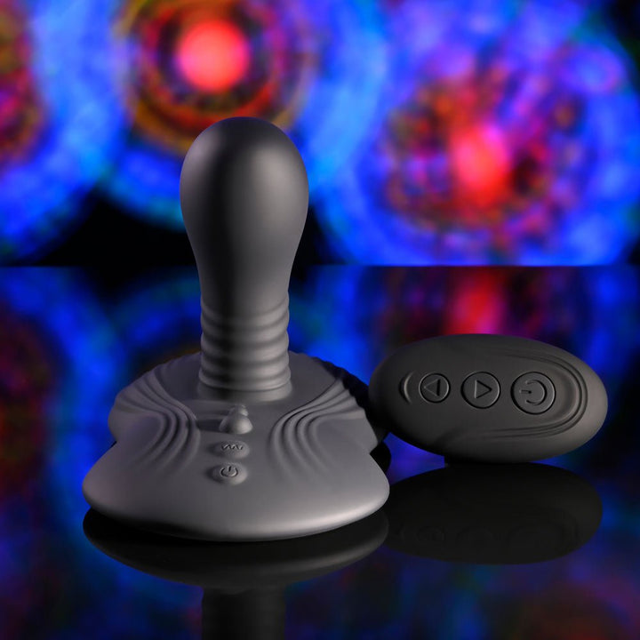 Playboy Pleasure Sittin & Spinnin - Spinning Vibrating Grinder Pad with Remote - Black