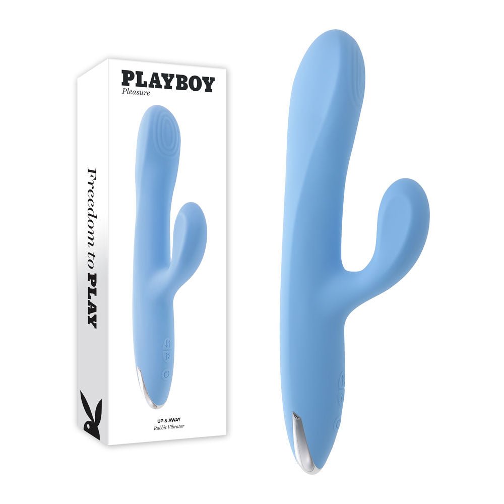 Playboy Pleasure Up & Away Rabbit Vibrator - Blue