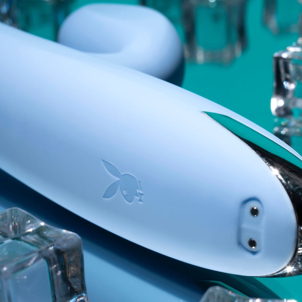 Playboy Pleasure Up & Away Rabbit Vibrator - Blue