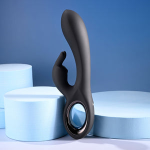 Playboy Pleasure Late Night Bunny Dual Rabbit Vibrator - Black