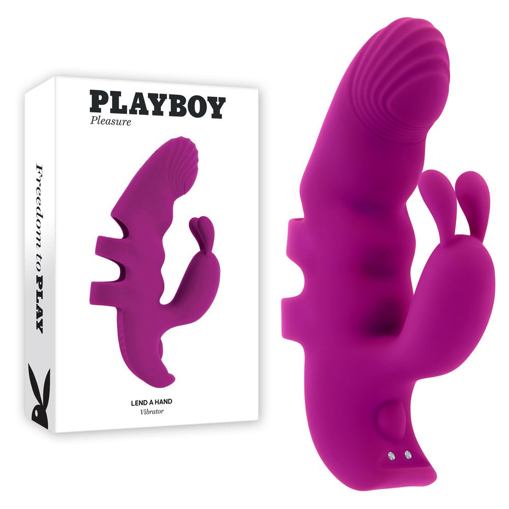 Playboy Pleasure Lend A Hand Finger Vibrator - Purple