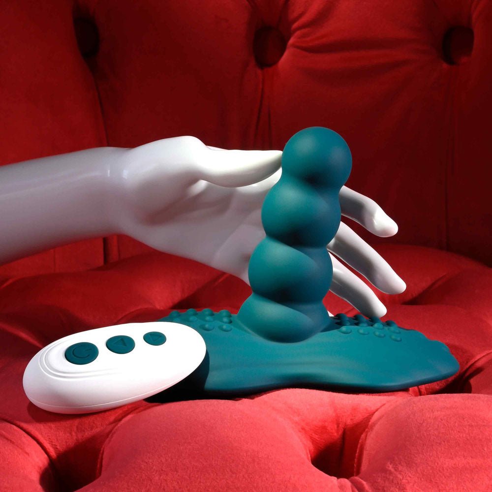 Playboy Pleasure Have A Seat - Rideable Vibrator and Grinder Pad with Remote - Green