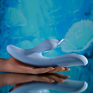 Playboy Pleasure In Bloom Thrusting Tapping Heating Dual Vibrator - Blue