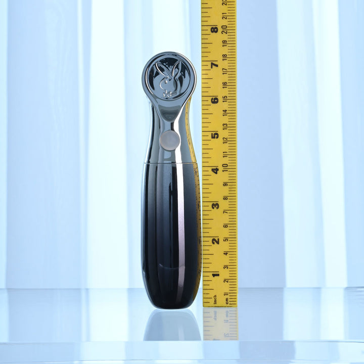 Playboy Pleasure Bon Voyage Tapping Vibrator - Black/Chrome