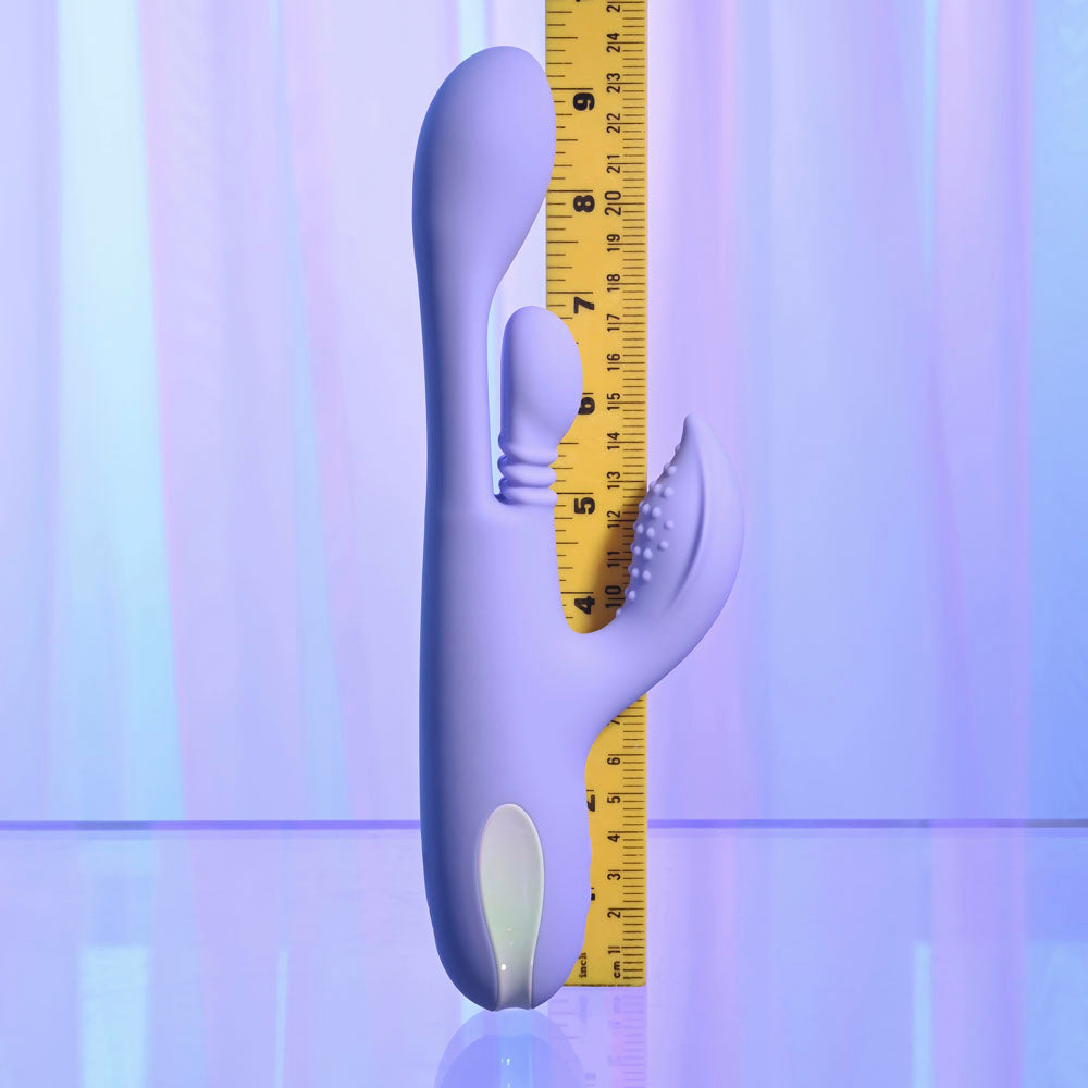Playboy Pleasure Nubbin Rubbin Thrusting Rabbit Vibrator - Purple