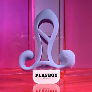Playboy Pleasure Fantasy Cage - Vibrating Penis Sleeve - Purple