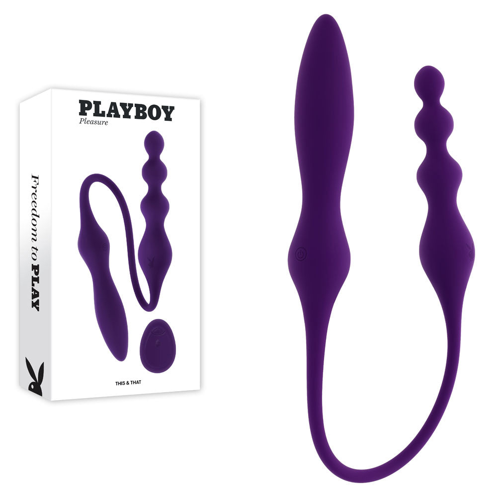 Playboy Pleasure This & That Flexible Dual Ended Vibrator - Purple
